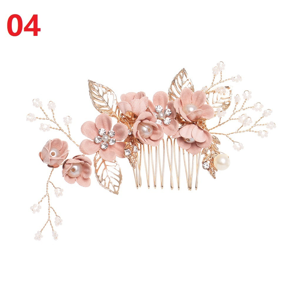 Blue White Purple Color Flower Hair Comb