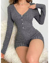 Casual Slim Women Rib Knitted Jumpsuit