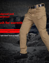 Winter Tactical Pants Men's Fleece-lined Waterproof Shark Skin Soft Shell Tactical Pants
