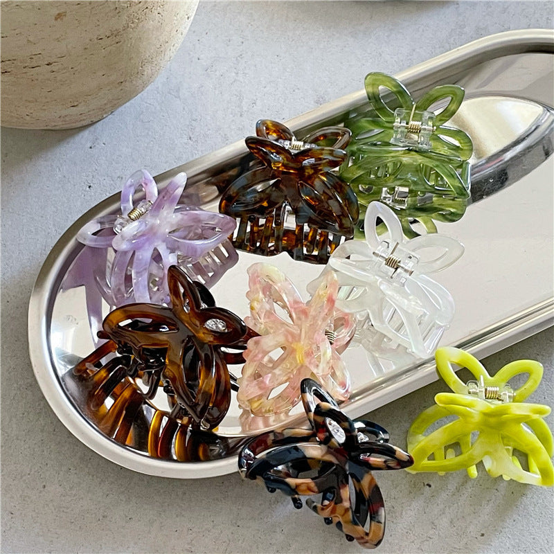 Fashion Retro Colorized Butterfly Small Hair Clip