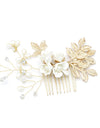 Blue White Purple Color Flower Hair Comb