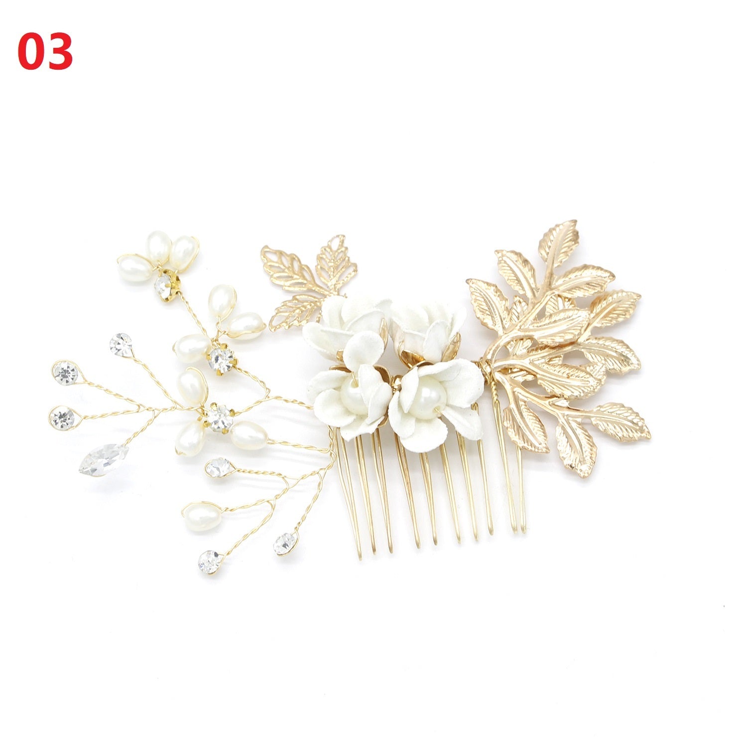Blue White Purple Color Flower Hair Comb