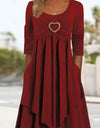 Women's Fashion Waist-controlled Love Decorative Dress