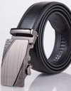 Leather automatic buckle belt