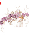Blue White Purple Color Flower Hair Comb