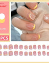 Women's European, American And French Style Pieces Fake Nail Patch