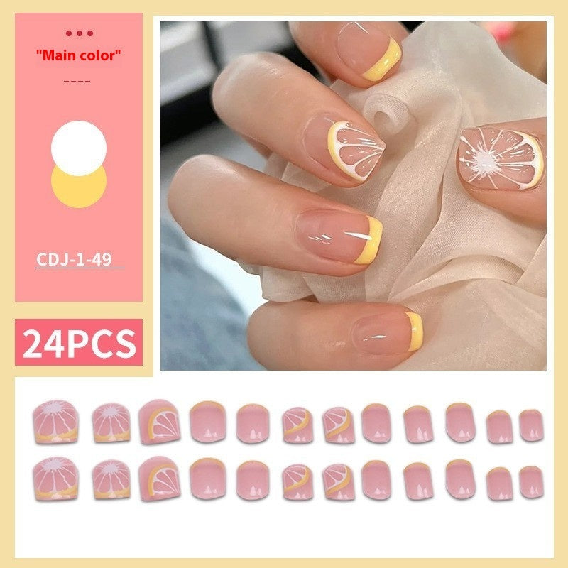 Women's European, American And French Style Pieces Fake Nail Patch