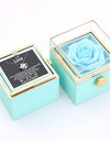 Rotating Soap Rose Jewelry Packing Box Necklace Gift Set