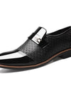 New embossed men's leather shoes