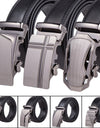 Leather automatic buckle belt