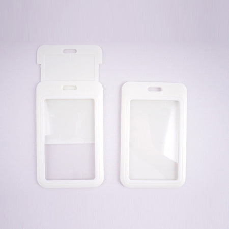 White Abs Card Holder Plastic Meal Card Student ID