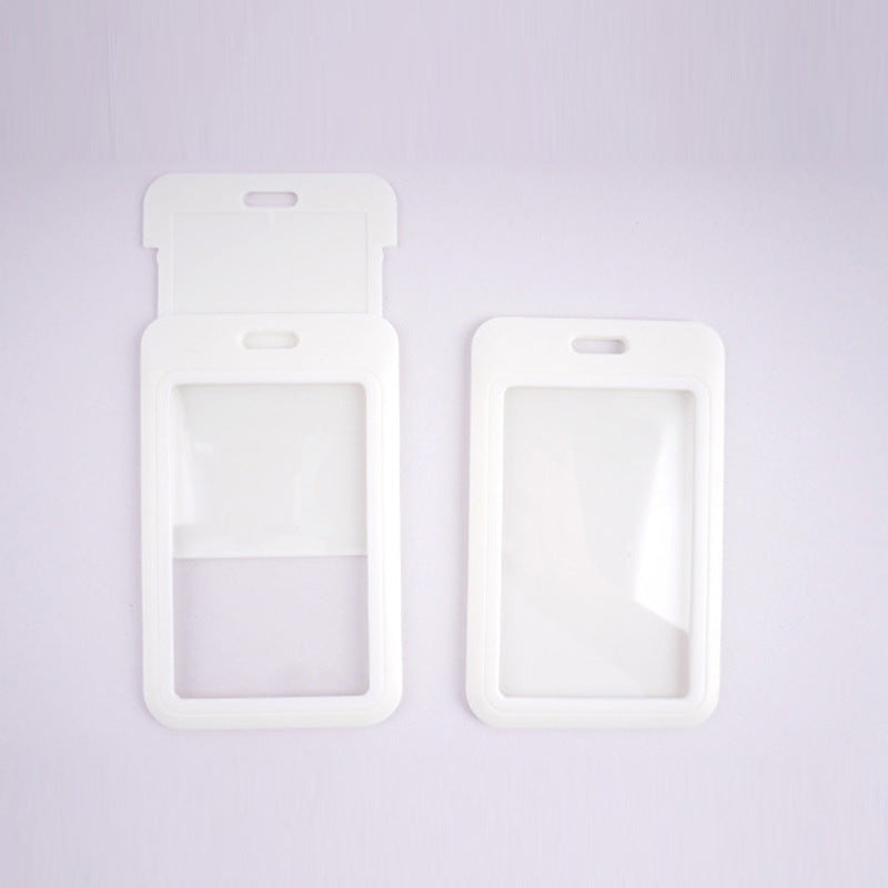 White Abs Card Holder Plastic Meal Card Student ID