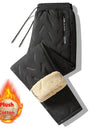 Winter Sweatwear Men Plush Thick Fleece Sweatpant Lambswool Thermal Trousers Casual Pants Waterproof Windproof Warm Cotton Pants
