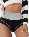 Women's Colour Clash High Waisted Tummy Tuck Hip Lifting Breathable Panties