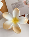 Muweordy Plumeria Hair Clips Flower Hair Clip Trendy Hair Claw Clip Popular Hair Catch Korean Hair Accessories For Women