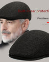 Outdoor Cycling Warm Short Brim Beret Middle-aged And Elderly Men Ear Protection Advance Hats