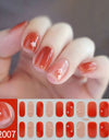 Finger Baking-free Gel Nail Stickers Simple Grid Line Nail Sticker One Piece Dropshipping