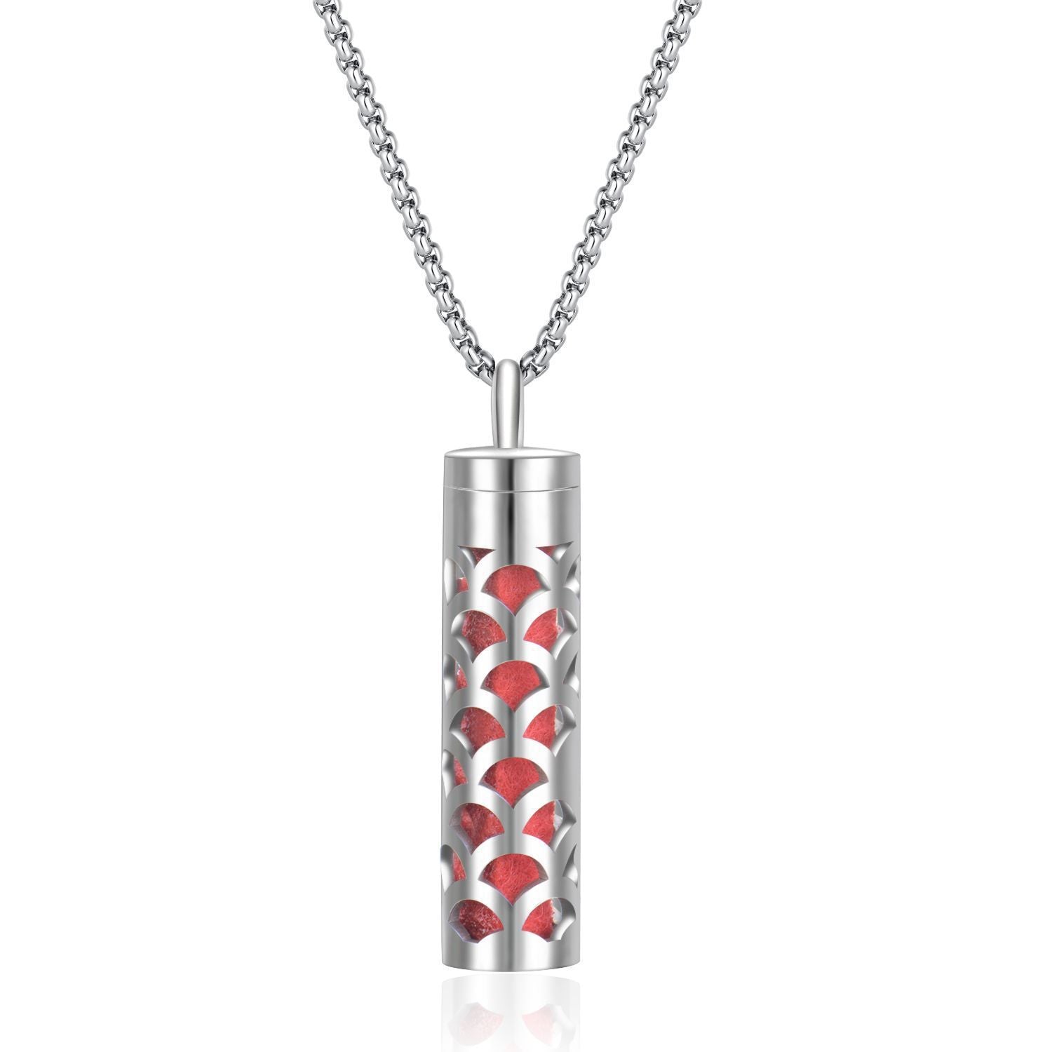 316L Stainless Steel Aromatic Perfume Oil Essential Oil Diffuser Pendant Necklace