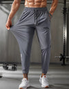 Men's Running Pants Ice Silk Summer Quick-drying Training Fitness Zipper Dungarees