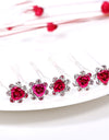Alloy Rhinestone Tuck Comb Rose Diamond Hair Comb Stylish Hair Accessories Accessories