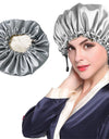 Shower Cap Soft Silk Dual-use Bath Cap Chemotherapy Cap