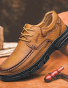 Men's Handmade Shoes Stitching Plus Size Casual Leather Shoes