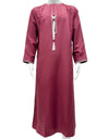 Solid Color Round Neck Embroidered Thick Tassel Oman Gowns Saudi Arabia Men