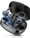 Bluetooth Headset Binaural Ear Hook Touch Headset With LED True Digital