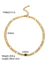 European And American 18K Gold-plated Inlaid Zircon Light Luxury Non-fading Stainless Steel Bracelet Necklace