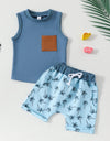 Baby Clothing Sleeveless Vest Shorts 2 Piece Set