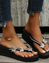 Butterfly Slippers Outdoor Thong Sandals Summer Beach Shoes Women