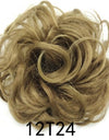 New Trendy Design Women Wavy Curly Messy Hair Bun Synthetic