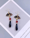 Chinese Style Retro Plum Blossom Scallop Earrings Women's New Chinese Style