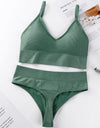 Women's Thin French Style No Steel Ring Panties And Bra Set