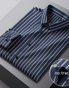 High Elastic Seamless Striped Shirt For Men