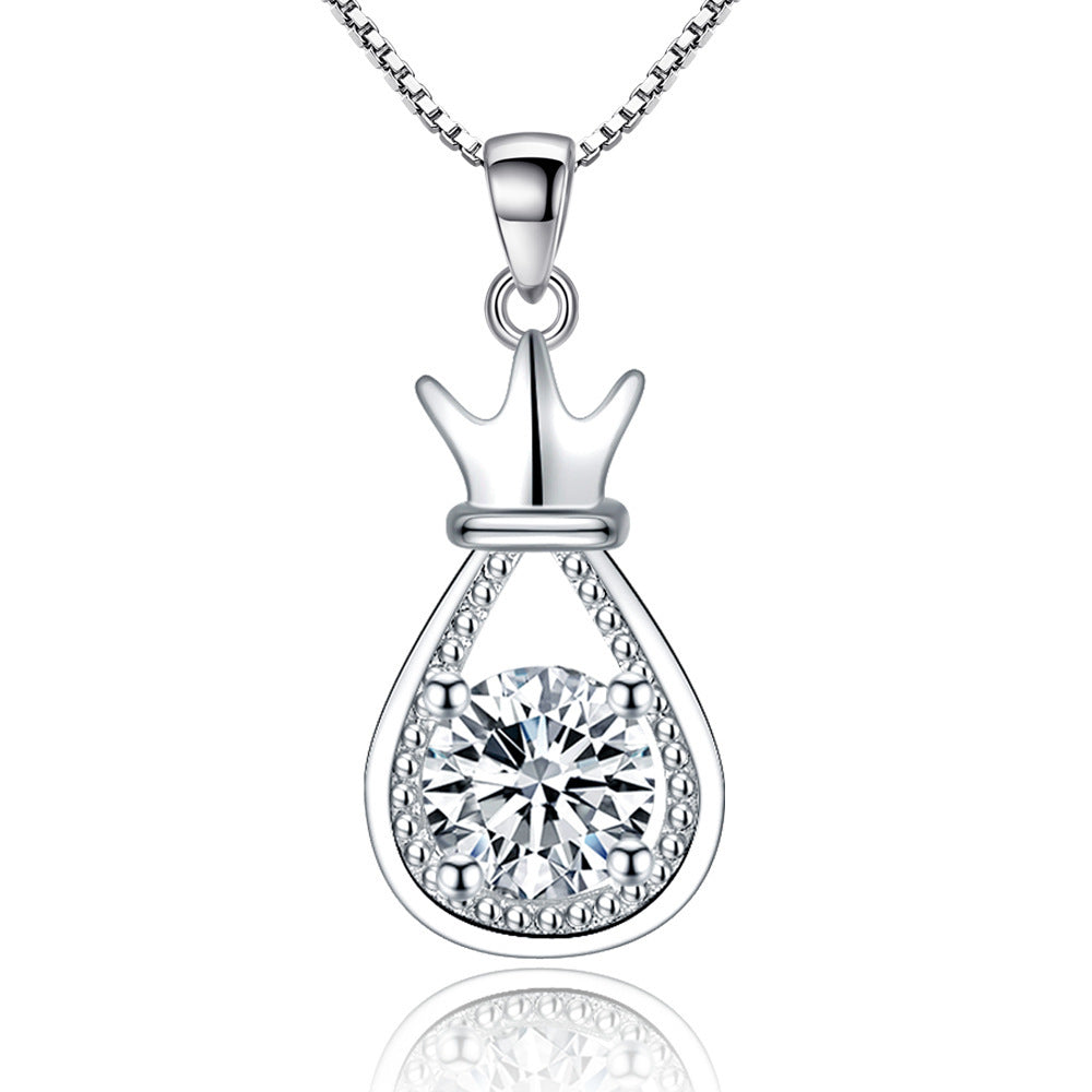 Vintage Lucky Bag Lock  Necklace Pendant