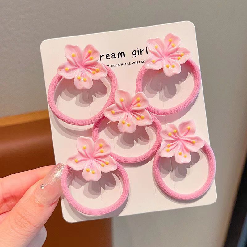 Cherry Blossom Cute Side Cropped Hair Clip Hair Rope