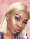 Blond short straight wig