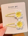 Cherry Blossom Cute Side Cropped Hair Clip Hair Rope