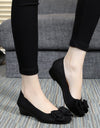 Women's Soft Soled Butterfly Bow Wedge Cloth Shoes