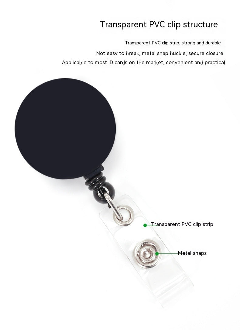 Glossy Full Flat Retractable Badge Buckle Lanyard Buckle Metal Back Splint Pull Peels