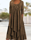 Women's Fashion Waist-controlled Love Decorative Dress