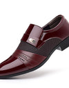 Wine Red Fashion Patchwork Leather Shoes For Men