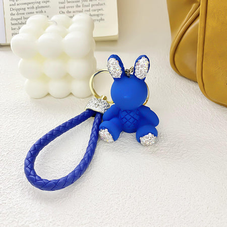 Cute Puppy Blue Key Exquisite Pendant With Keychain