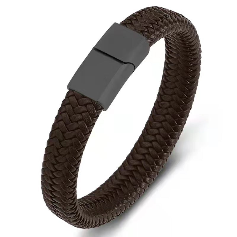 Leather Cord Bracelet Authentic Leather Weave