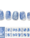 Finger Baking-free Gel Nail Stickers Simple Grid Line Nail Sticker One Piece Dropshipping