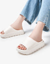 5.5cm Fish Mouth Shoes Floor Bathroom Home Slippers Outdoor Thick Soled Beach Slippers For Women