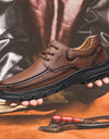 Men's Handmade Shoes Stitching Plus Size Casual Leather Shoes