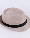 Manufacturers Supply Jazz Hat British Style Cotton And Linen Solid Color Top Hat