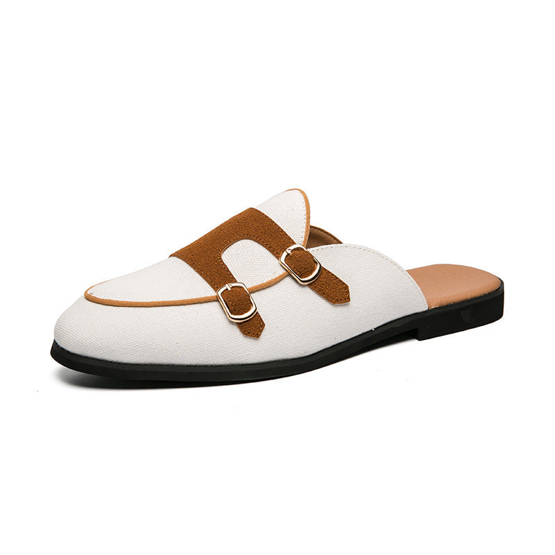 Men's Casual Summer Breathable Closed Toe Semi-slipper Sandals